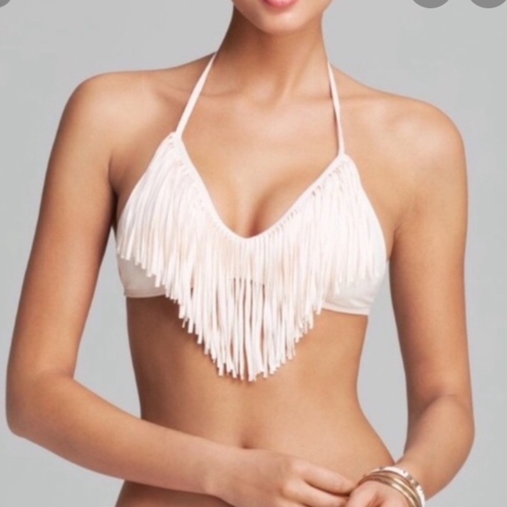 LSpace Fringe Bikini Top. Size Medium